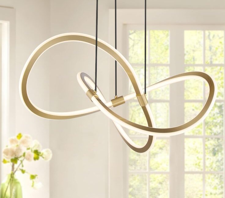 The Nordic Modern Gold Body LED Chandelier